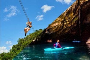 Cave Kayaking and Zipline