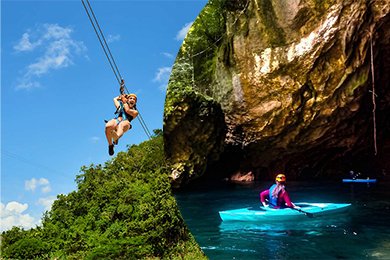 Zipline and Cave Kayaking with Hilario Adventure Tours